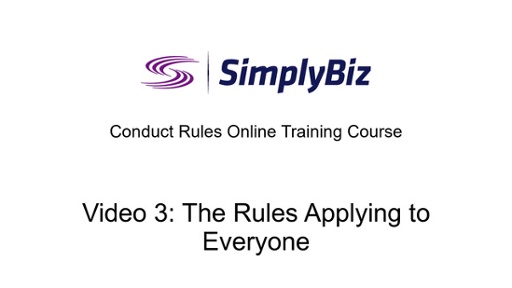 Conduct Rules Online Training 3