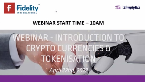 Fidelity - INTRODUCTION TO CRYPTO CURRENCIES & TOKENISATION