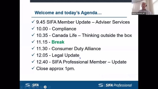 SIFA Member Meeting – September 20th 2023