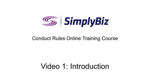Conduct Rules Online Training 1