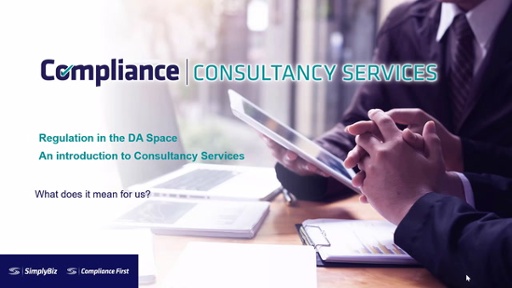 Regulation in DA Space and Intro to Consultancy Services