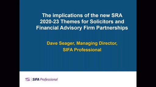 The implications of the new SRA 2020-23 Themes for Solicitors and Financial Advisory Firm Partnerships